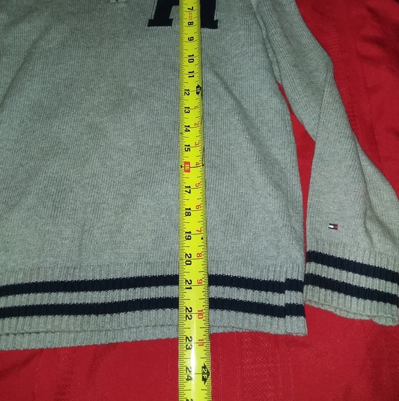 TOMMY HILFIGER GRAY HALF ZIP SWEATER SIZE M/M/M 12-14 - Picture 6 of 6